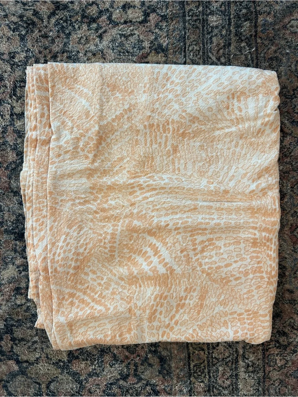 Urban Outfitters Geo Print Peach Shower Curtain